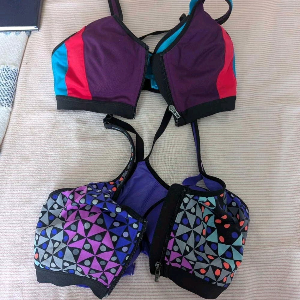 Colorful Geometric and Solid Bikini Tops